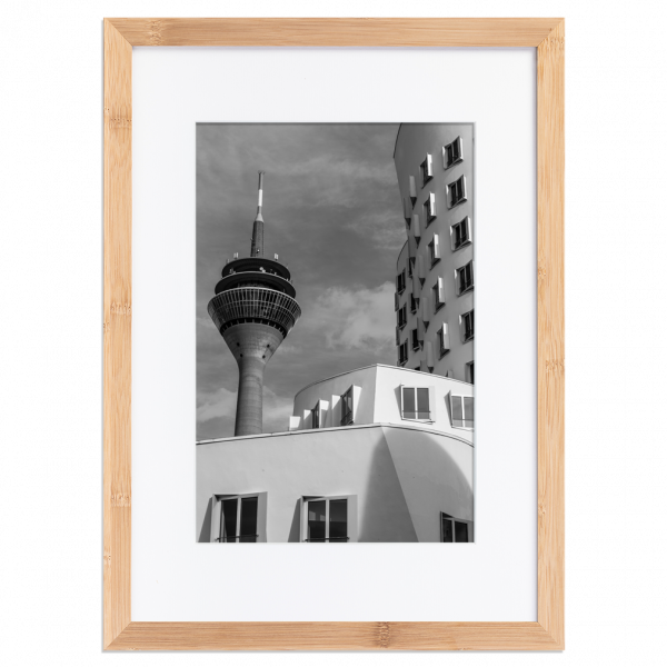 FineArt Print: Rheinturm mit Gehry Bauten Düsseldorf